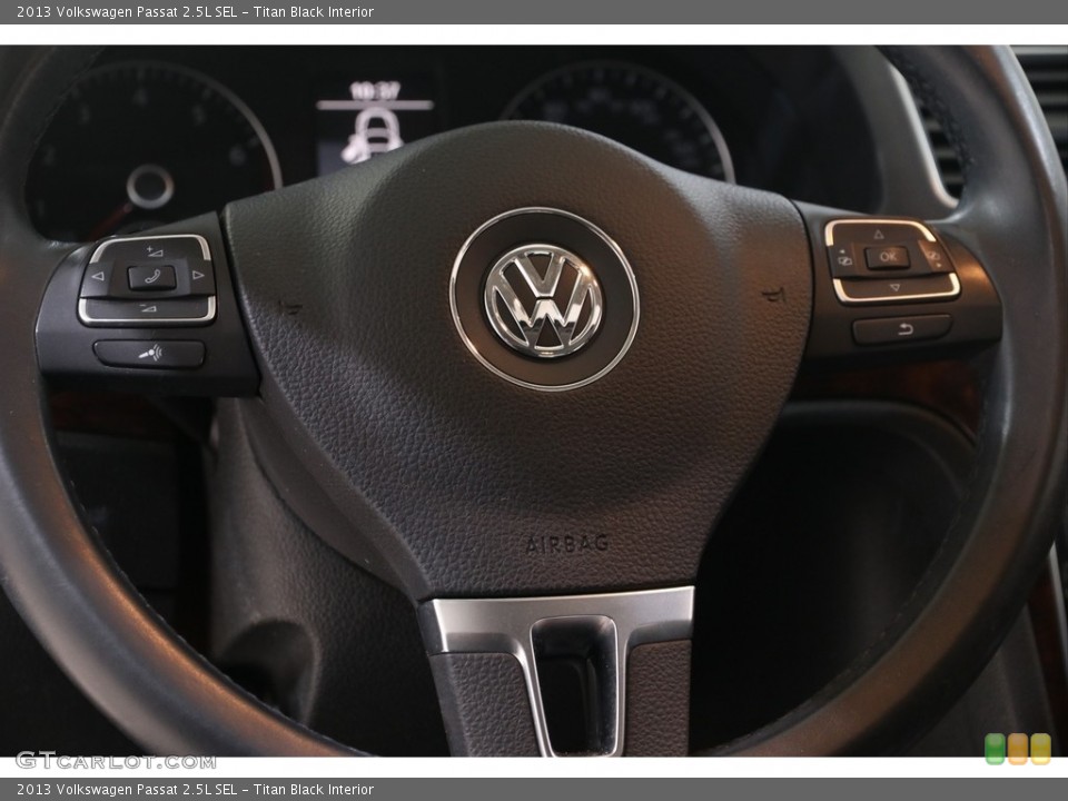 Titan Black Interior Steering Wheel for the 2013 Volkswagen Passat 2.5L SEL #138841958