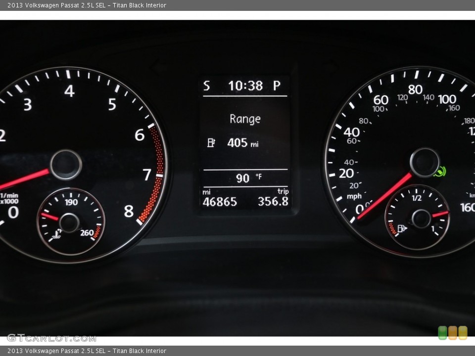 Titan Black Interior Gauges for the 2013 Volkswagen Passat 2.5L SEL #138841979
