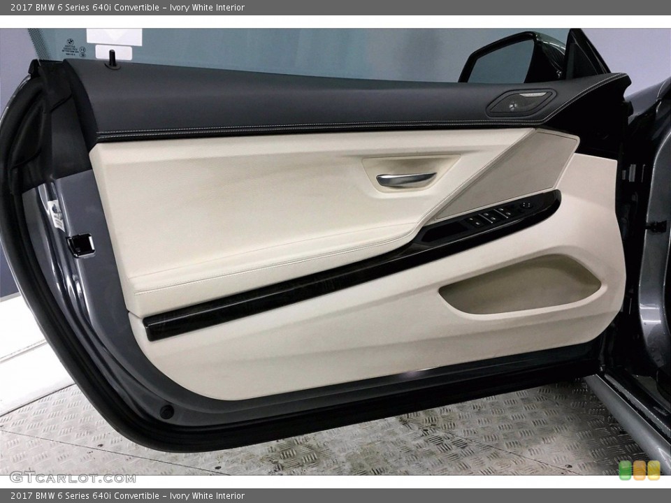 Ivory White Interior Door Panel for the 2017 BMW 6 Series 640i Convertible #138843668