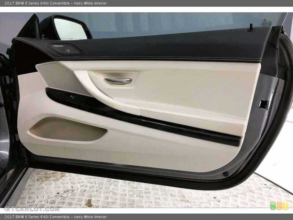 Ivory White Interior Door Panel for the 2017 BMW 6 Series 640i Convertible #138843695