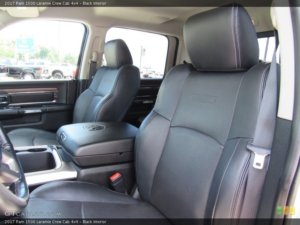 Black Interior Front Seat for the 2017 Ram 1500 Laramie Crew Cab 4x4 #138843767