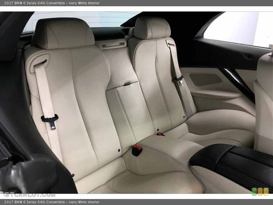 Ivory White Interior Rear Seat for the 2017 BMW 6 Series 640i Convertible #138843800