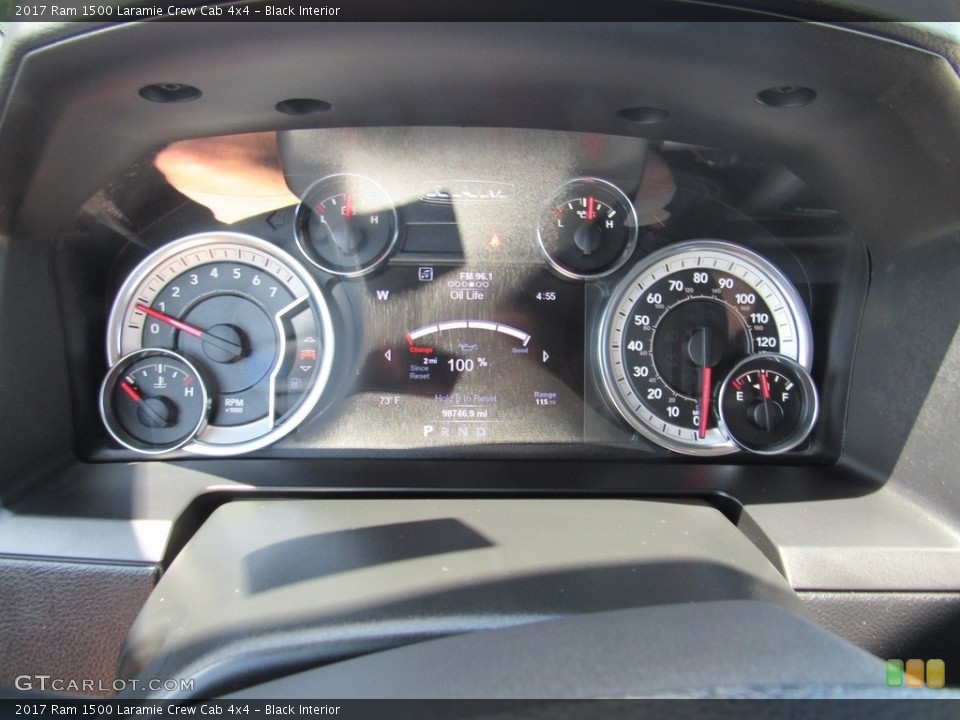 Black Interior Gauges for the 2017 Ram 1500 Laramie Crew Cab 4x4 #138843815