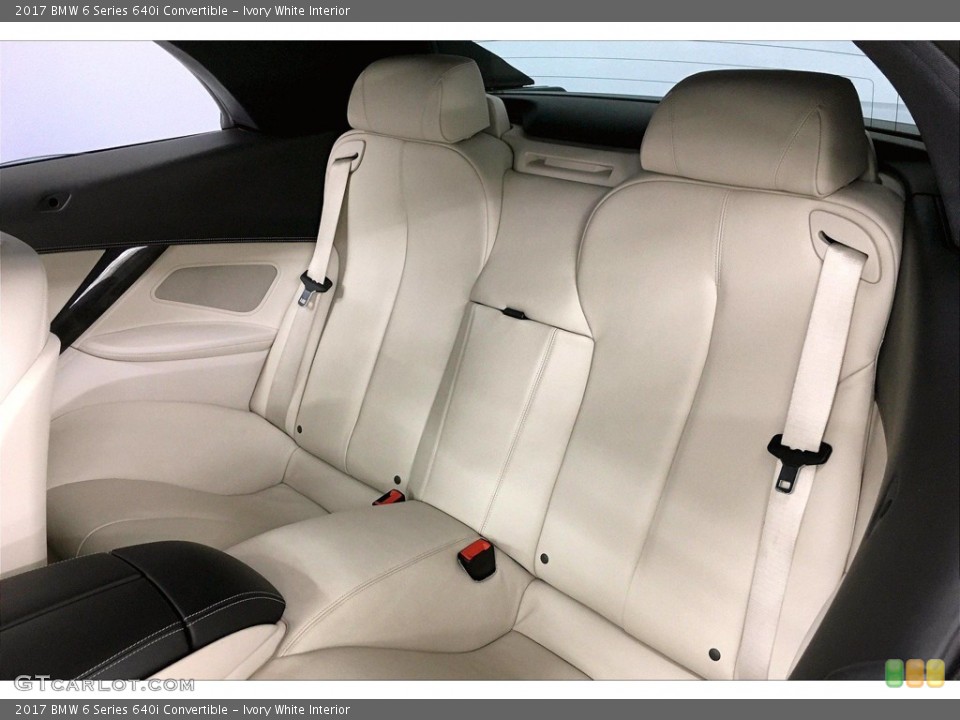 Ivory White Interior Rear Seat for the 2017 BMW 6 Series 640i Convertible #138843824