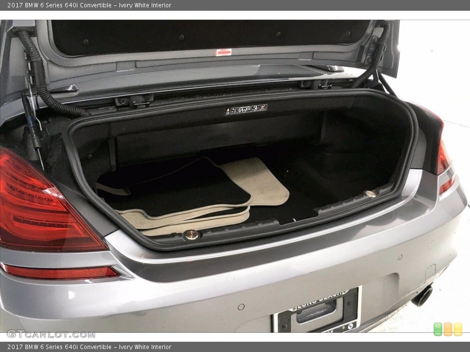 Ivory White Interior Trunk for the 2017 BMW 6 Series 640i Convertible #138843857