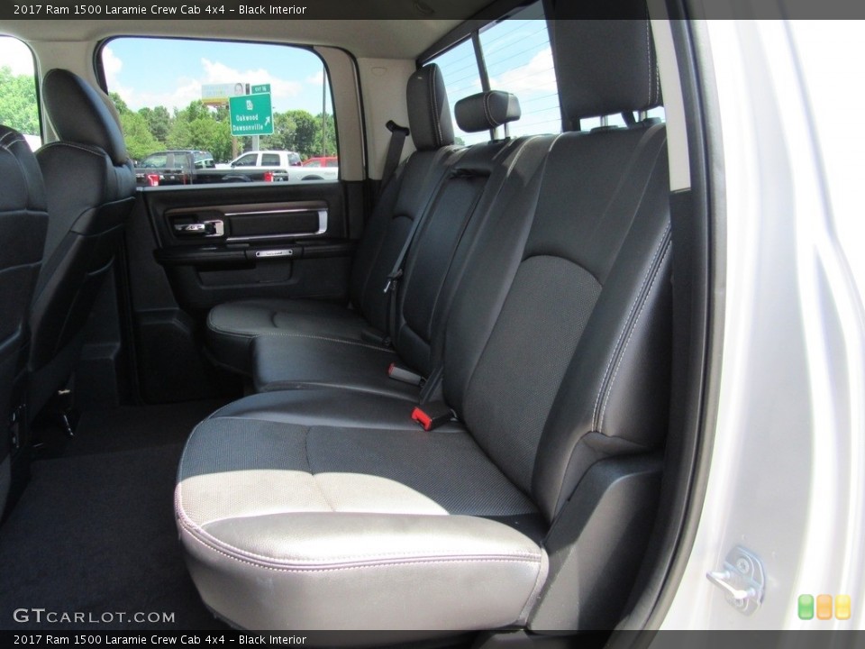Black Interior Rear Seat for the 2017 Ram 1500 Laramie Crew Cab 4x4 #138844146