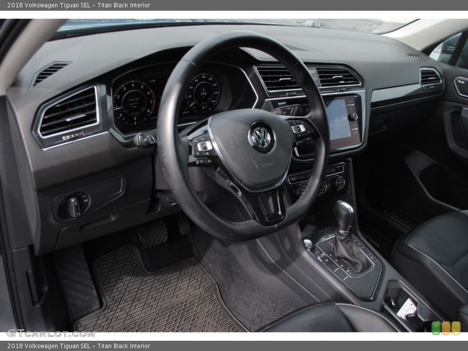 Titan Black Interior Dashboard for the 2018 Volkswagen Tiguan SEL #138846095