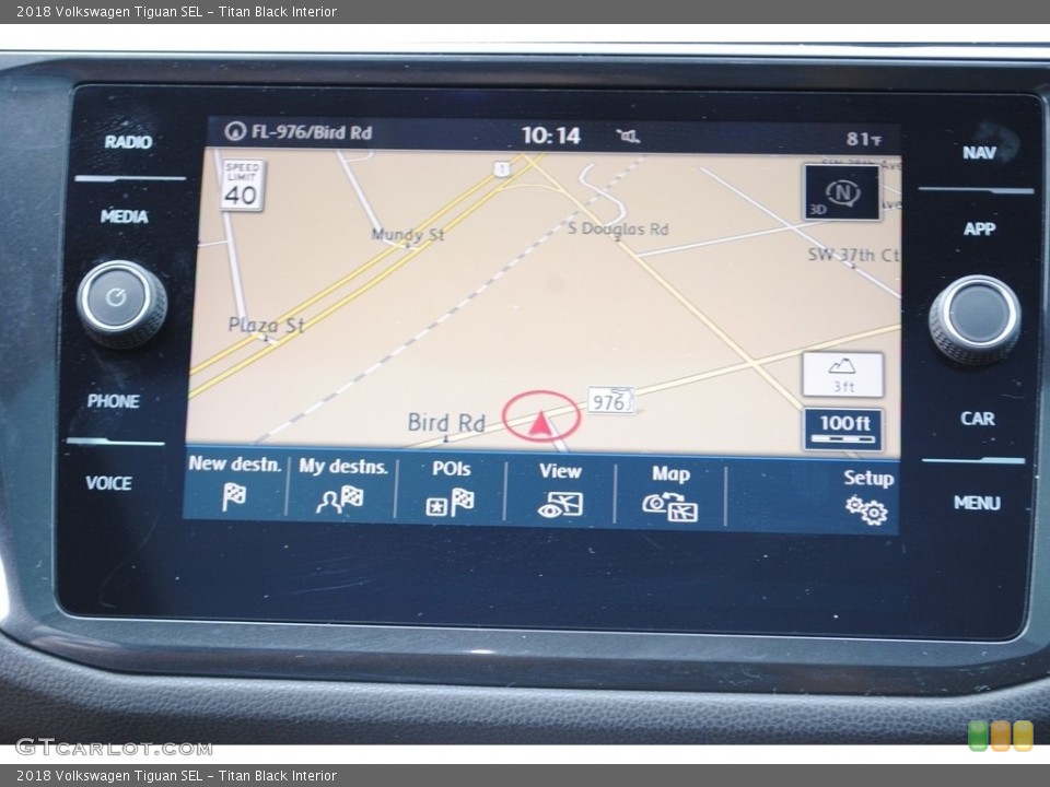 Titan Black Interior Navigation for the 2018 Volkswagen Tiguan SEL #138846143