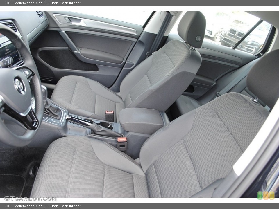 Titan Black Interior Front Seat for the 2019 Volkswagen Golf S #138848429