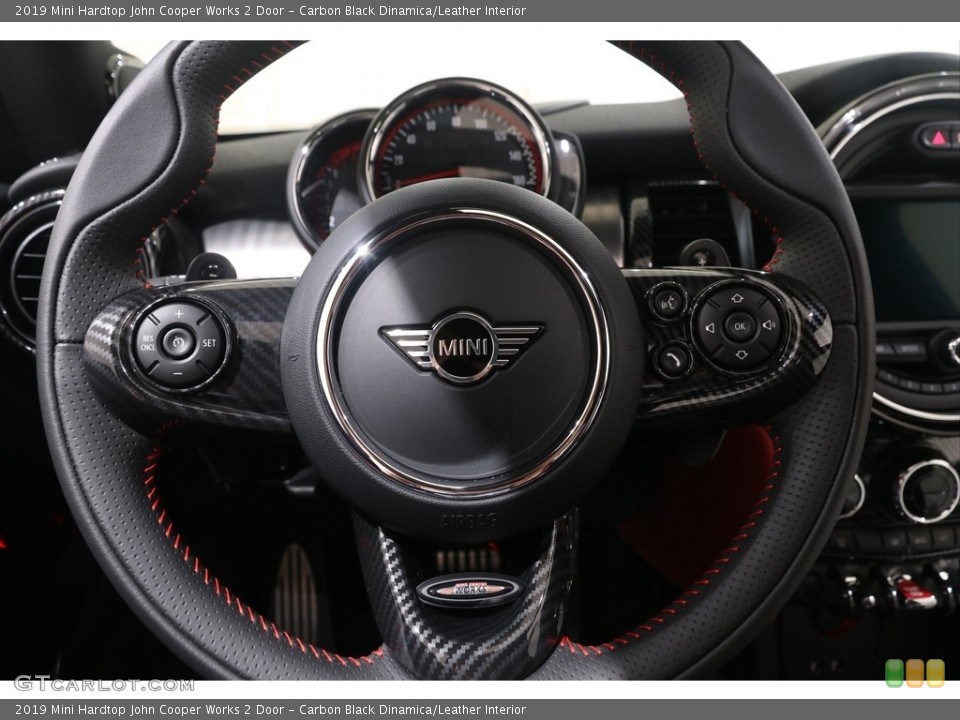 Carbon Black Dinamica/Leather Interior Steering Wheel for the 2019 Mini Hardtop John Cooper Works 2 Door #138848510