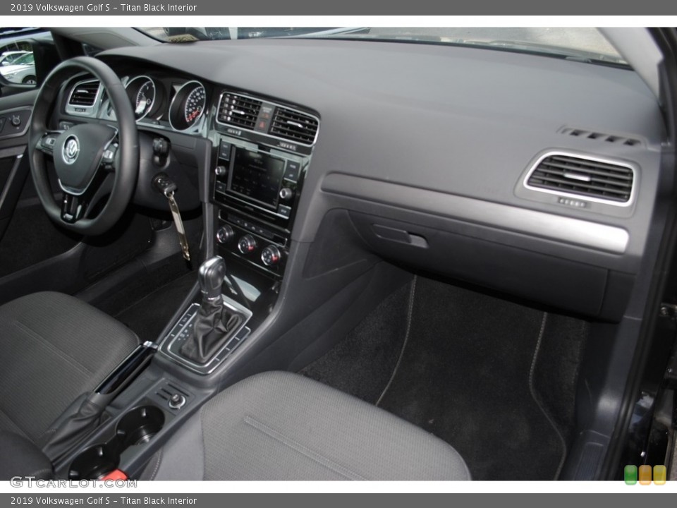 Titan Black Interior Dashboard for the 2019 Volkswagen Golf S #138848519
