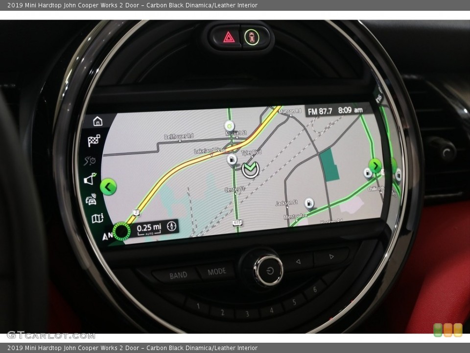 Carbon Black Dinamica/Leather Interior Navigation for the 2019 Mini Hardtop John Cooper Works 2 Door #138848592