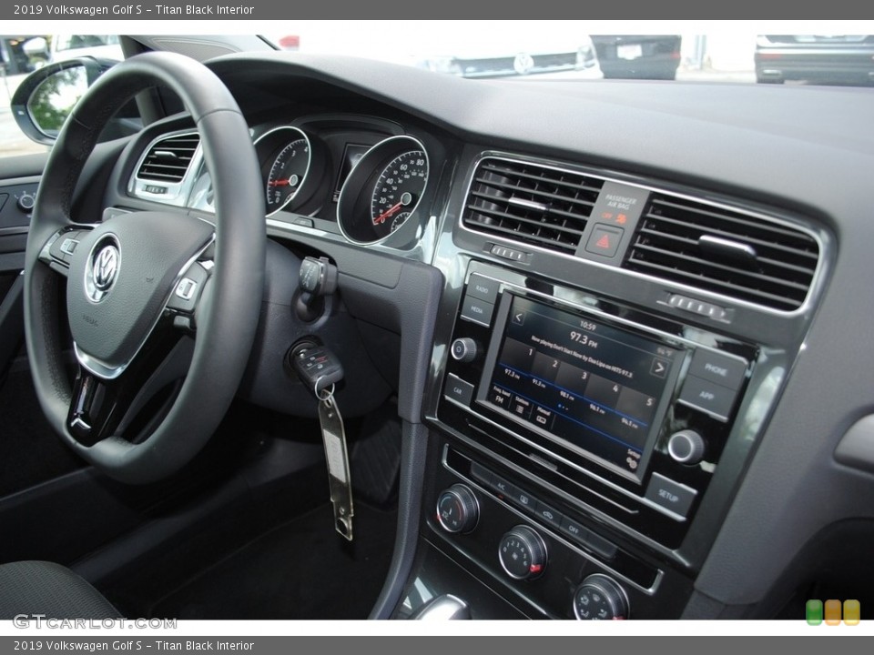Titan Black Interior Dashboard for the 2019 Volkswagen Golf S #138848593