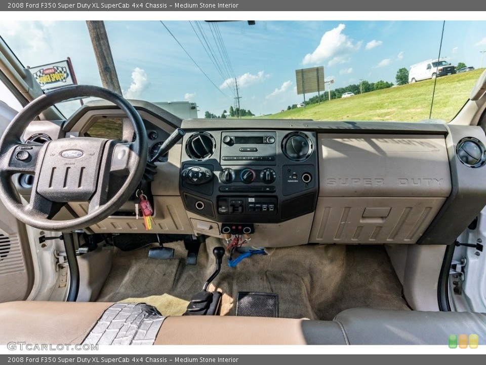 Medium Stone Interior Dashboard for the 2008 Ford F350 Super Duty XL SuperCab 4x4 Chassis #138852125