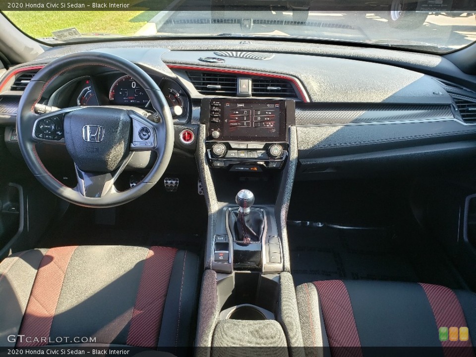 Black Interior Dashboard for the 2020 Honda Civic Si Sedan #138858782