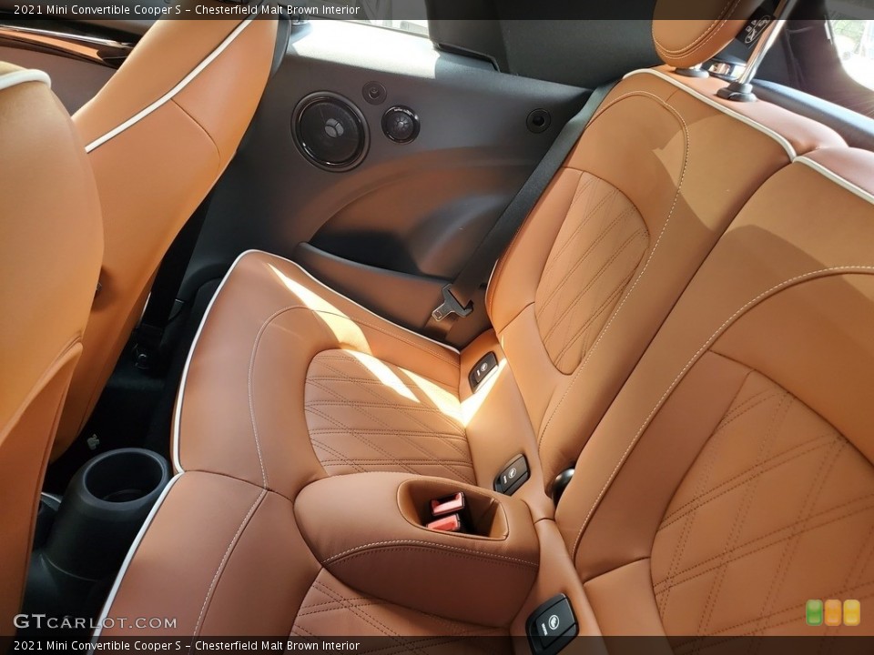 Chesterfield Malt Brown Interior Rear Seat for the 2021 Mini Convertible Cooper S #138858896