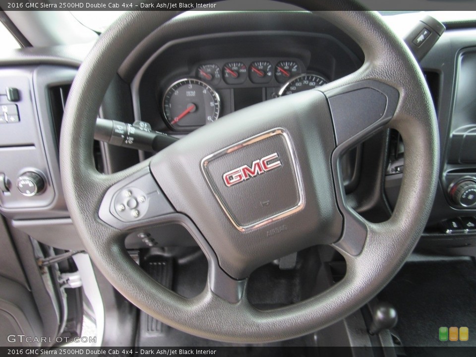 Dark Ash/Jet Black Interior Steering Wheel for the 2016 GMC Sierra 2500HD Double Cab 4x4 #138858938