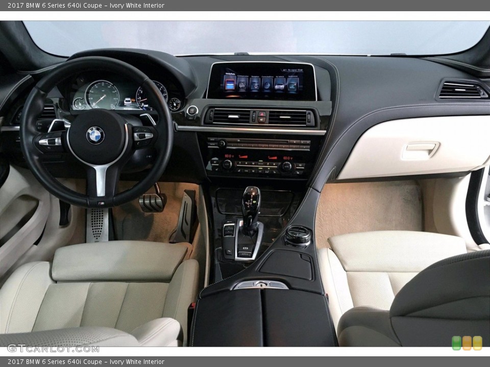 Ivory White Interior Dashboard for the 2017 BMW 6 Series 640i Coupe #138859390