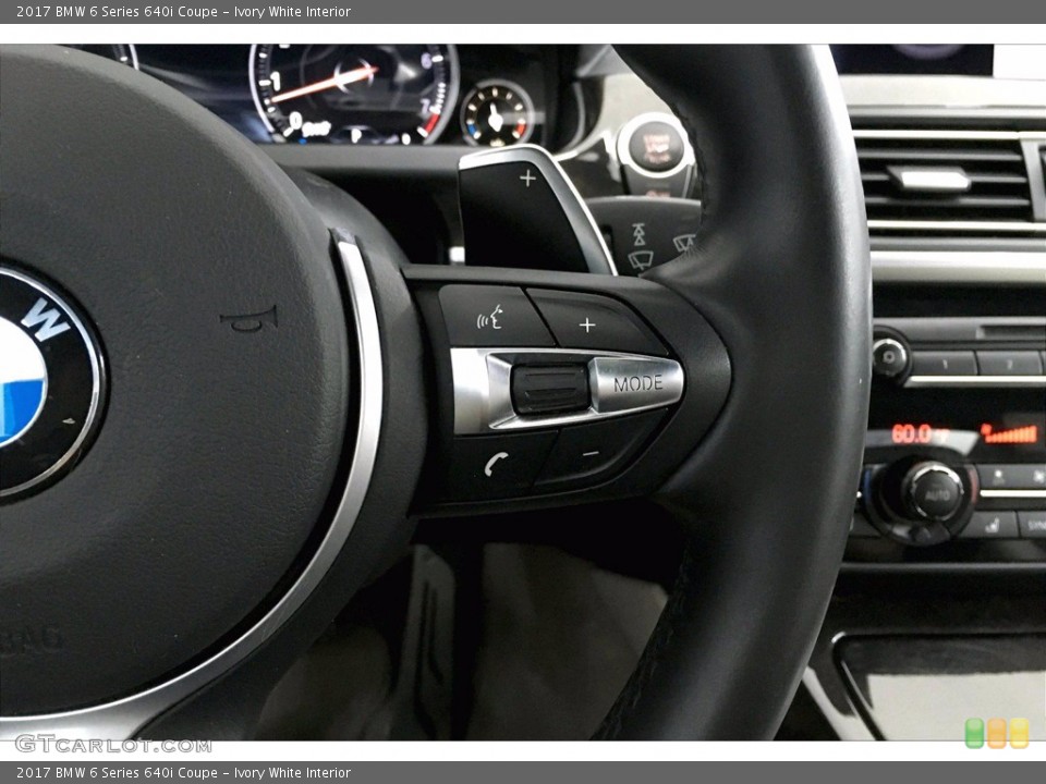 Ivory White Interior Steering Wheel for the 2017 BMW 6 Series 640i Coupe #138859508