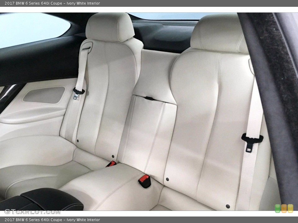 Ivory White Interior Rear Seat for the 2017 BMW 6 Series 640i Coupe #138859765