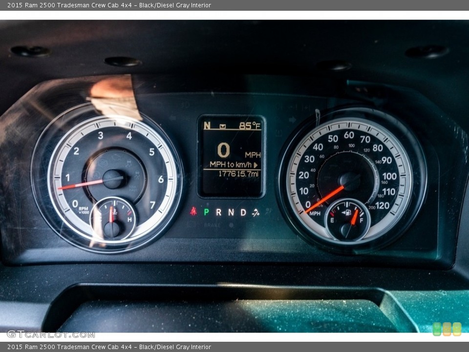 Black/Diesel Gray Interior Gauges for the 2015 Ram 2500 Tradesman Crew Cab 4x4 #138860084
