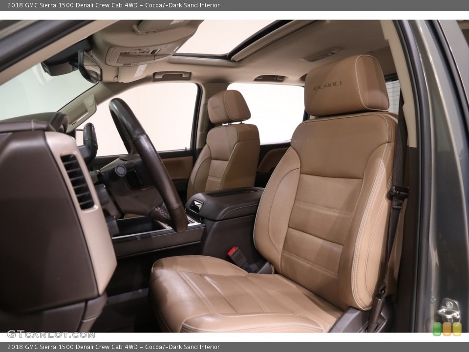 Cocoa/­Dark Sand Interior Front Seat for the 2018 GMC Sierra 1500 Denali Crew Cab 4WD #138862548