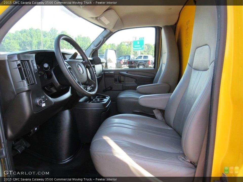 Pewter Interior Front Seat for the 2015 GMC Savana Cutaway 3500 Commercial Moving Truck #138862698