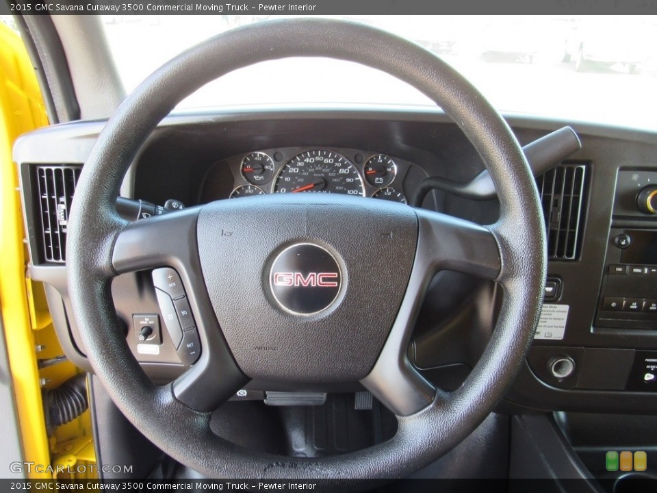 Pewter Interior Steering Wheel for the 2015 GMC Savana Cutaway 3500 Commercial Moving Truck #138862745