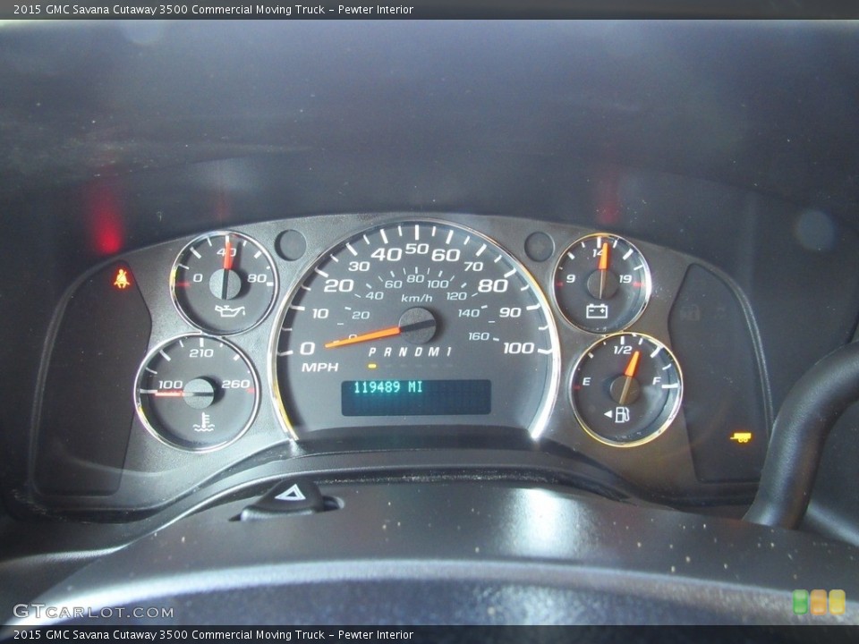 Pewter Interior Gauges for the 2015 GMC Savana Cutaway 3500 Commercial Moving Truck #138862763