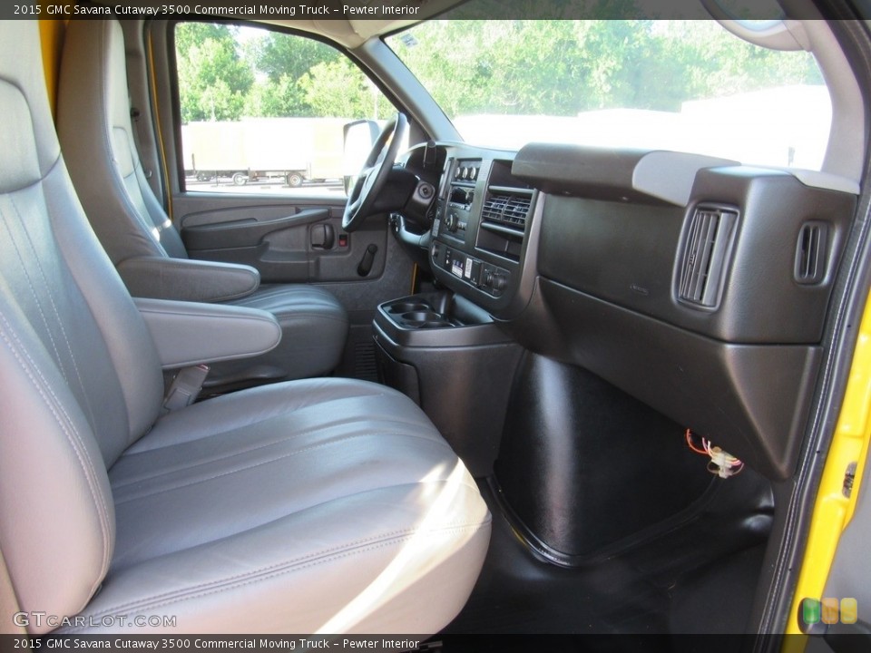 Pewter Interior Front Seat for the 2015 GMC Savana Cutaway 3500 Commercial Moving Truck #138862994