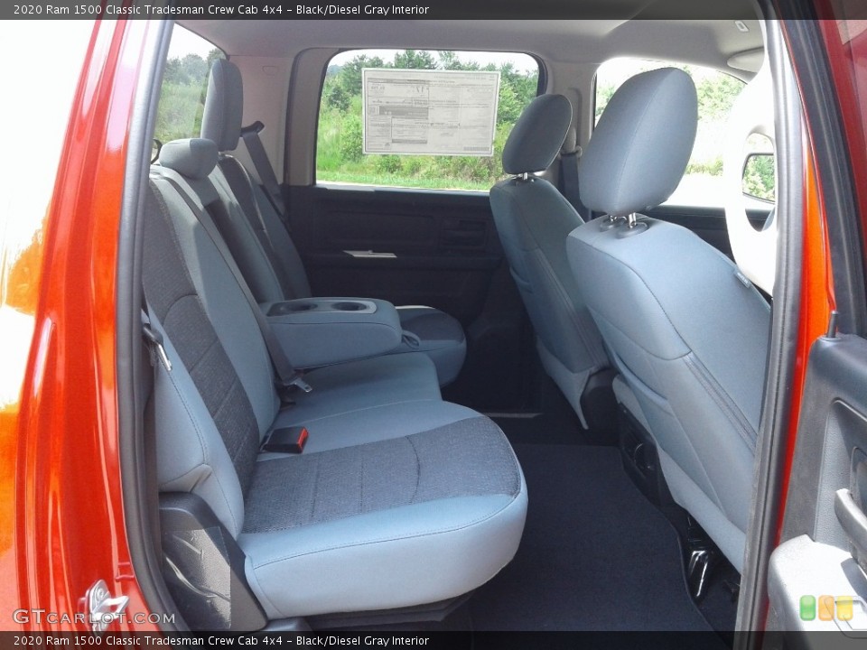 Black/Diesel Gray Interior Rear Seat for the 2020 Ram 1500 Classic Tradesman Crew Cab 4x4 #138869423