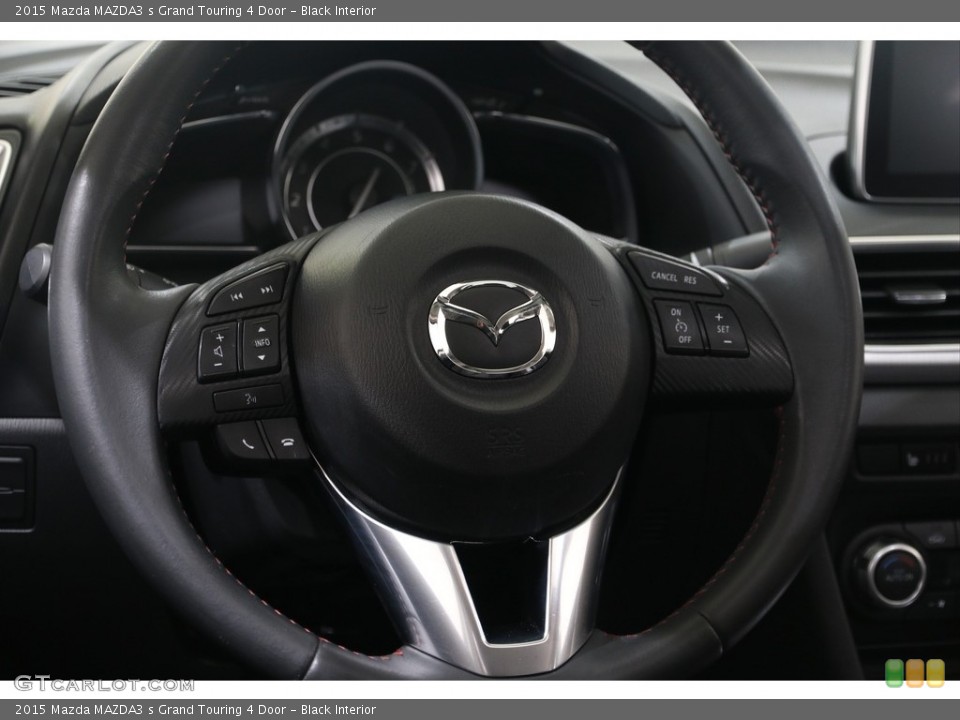 Black Interior Steering Wheel for the 2015 Mazda MAZDA3 s Grand Touring 4 Door #138871658