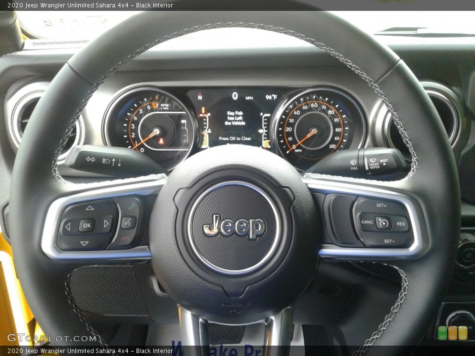 Black Interior Steering Wheel for the 2020 Jeep Wrangler Unlimited Sahara 4x4 #138872471