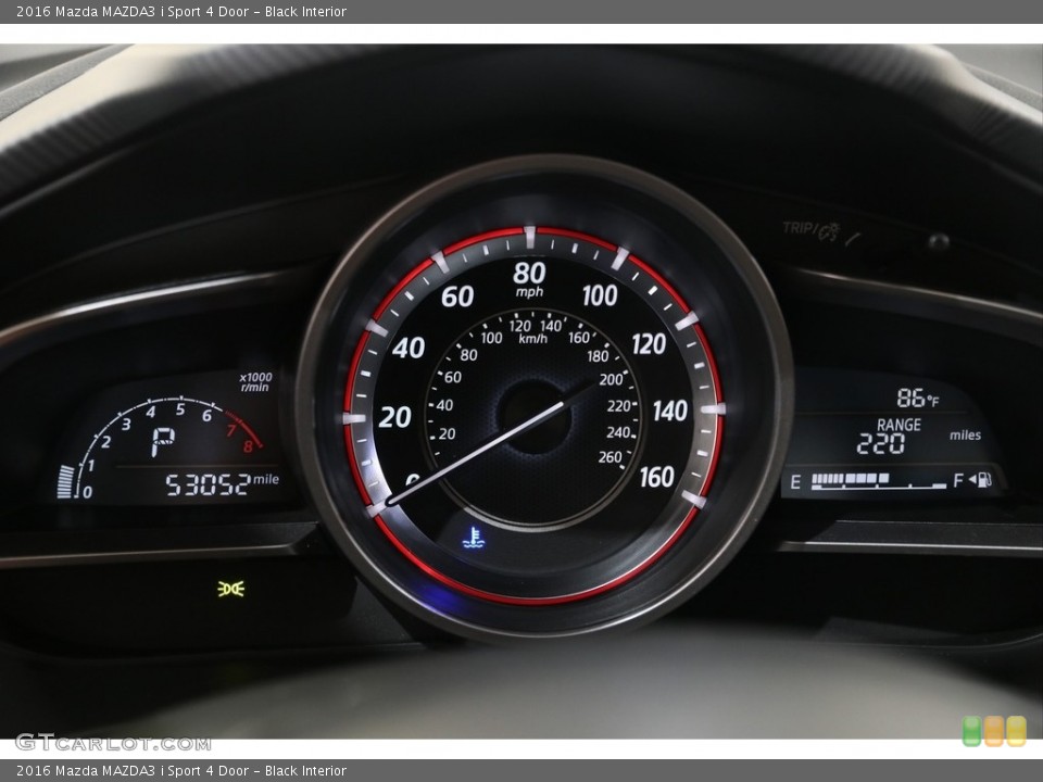 Black Interior Gauges for the 2016 Mazda MAZDA3 i Sport 4 Door #138874376