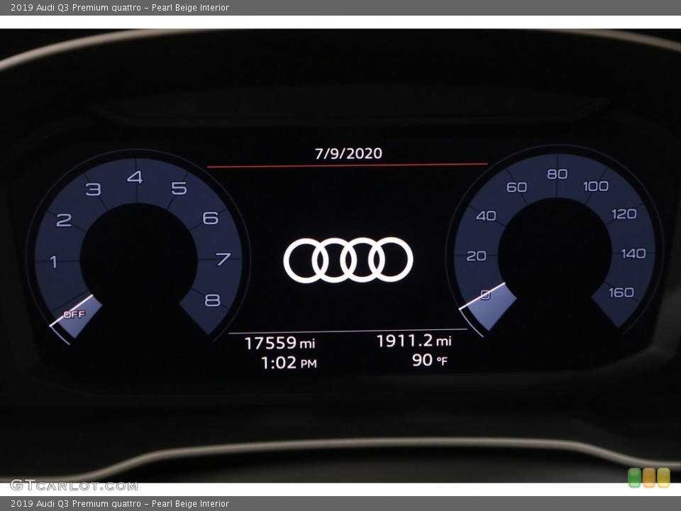 Pearl Beige Interior Gauges for the 2019 Audi Q3 Premium quattro #138875084