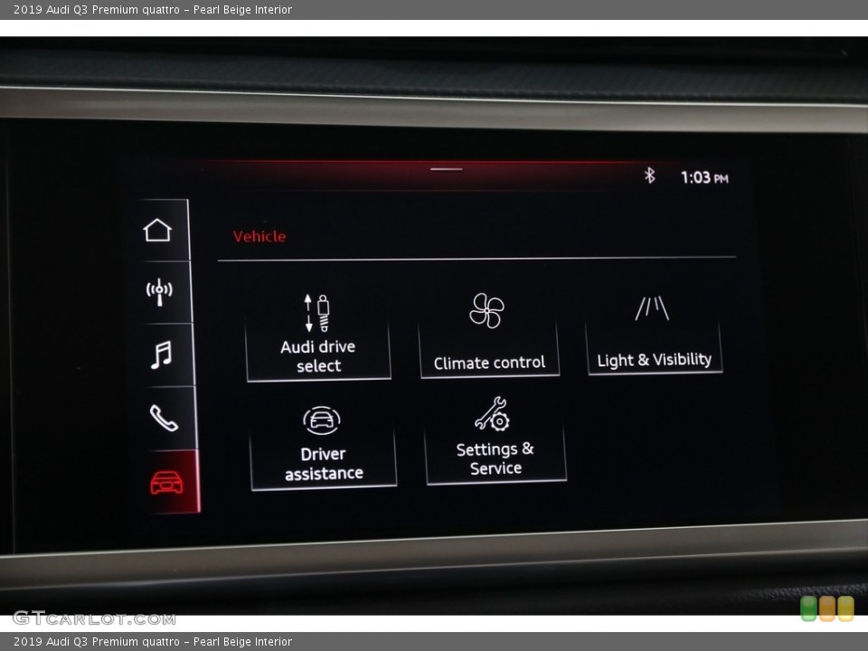 Pearl Beige Interior Controls for the 2019 Audi Q3 Premium quattro #138875171