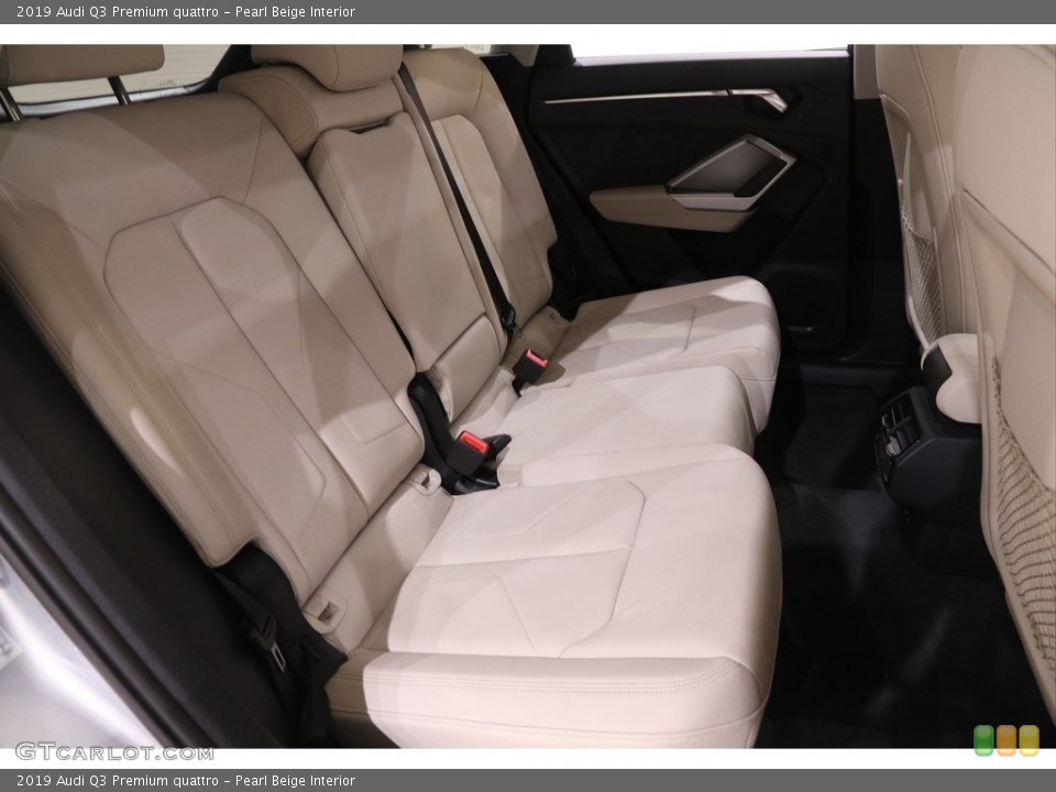 Pearl Beige Interior Rear Seat for the 2019 Audi Q3 Premium quattro #138875240