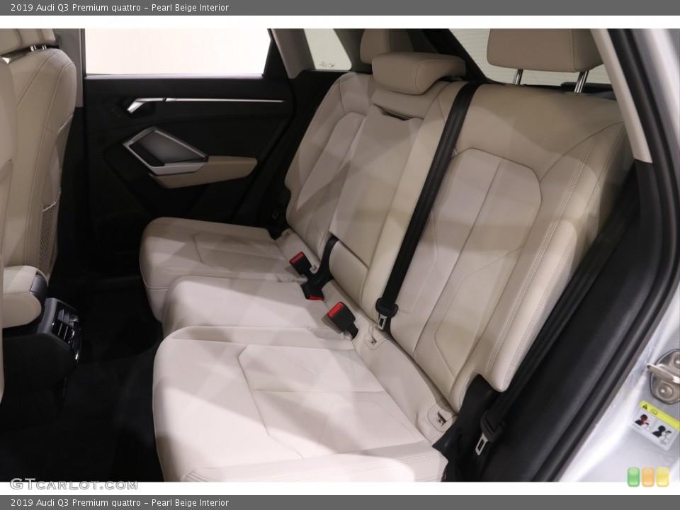 Pearl Beige Interior Rear Seat for the 2019 Audi Q3 Premium quattro #138875258