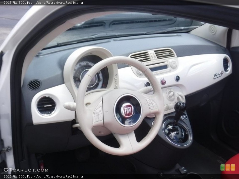 Avorio/Rosso (Ivory/Red) Interior Dashboard for the 2015 Fiat 500c Pop #138875891
