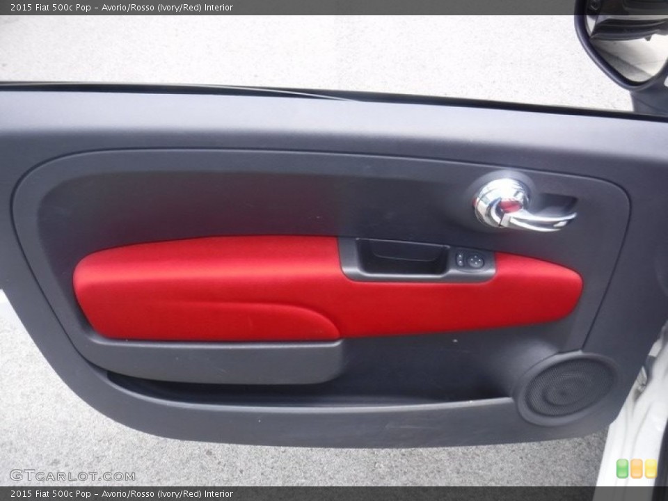 Avorio/Rosso (Ivory/Red) Interior Door Panel for the 2015 Fiat 500c Pop #138875948