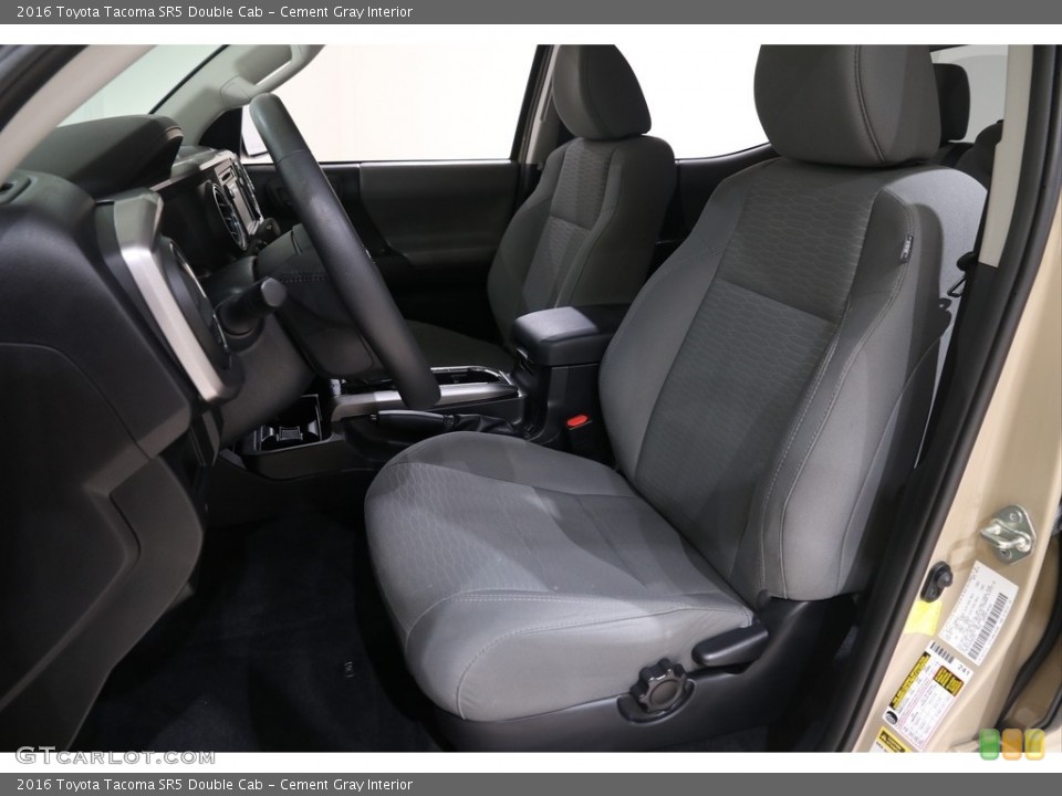 Cement Gray Interior Front Seat for the 2016 Toyota Tacoma SR5 Double Cab #138880604