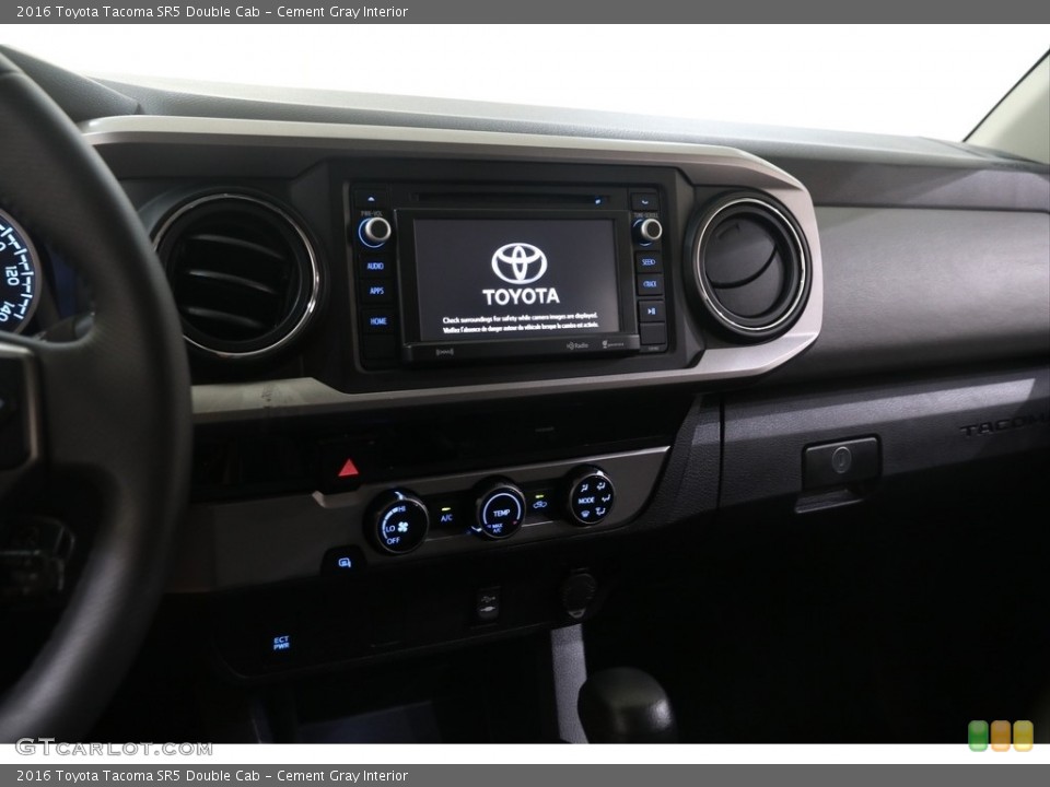 Cement Gray Interior Controls for the 2016 Toyota Tacoma SR5 Double Cab #138880688