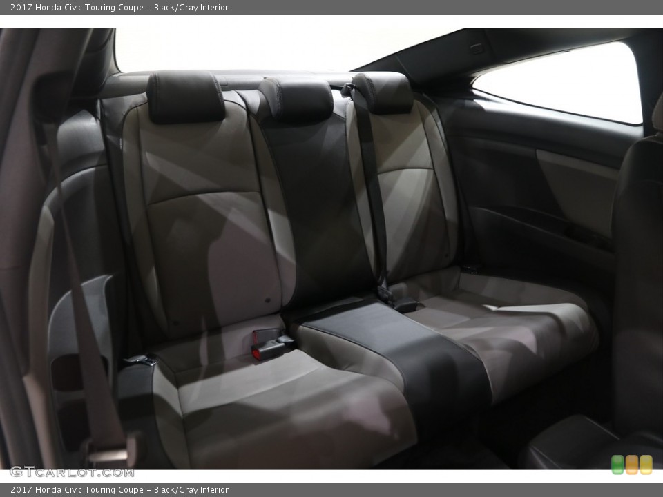 Black/Gray Interior Rear Seat for the 2017 Honda Civic Touring Coupe #138881231