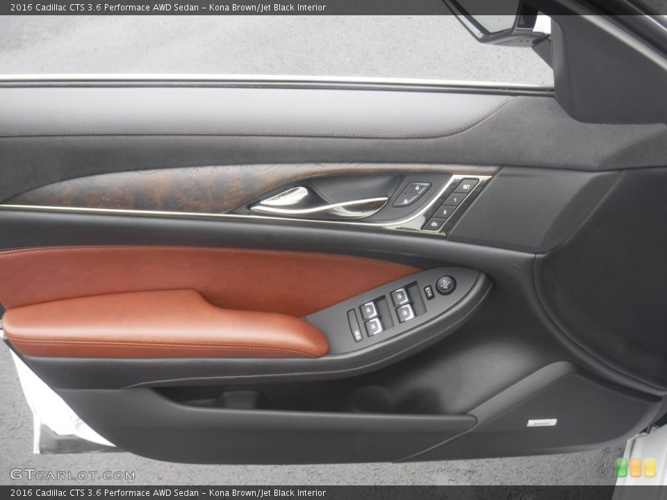 Kona Brown/Jet Black Interior Door Panel for the 2016 Cadillac CTS 3.6 Performace AWD Sedan #138881333