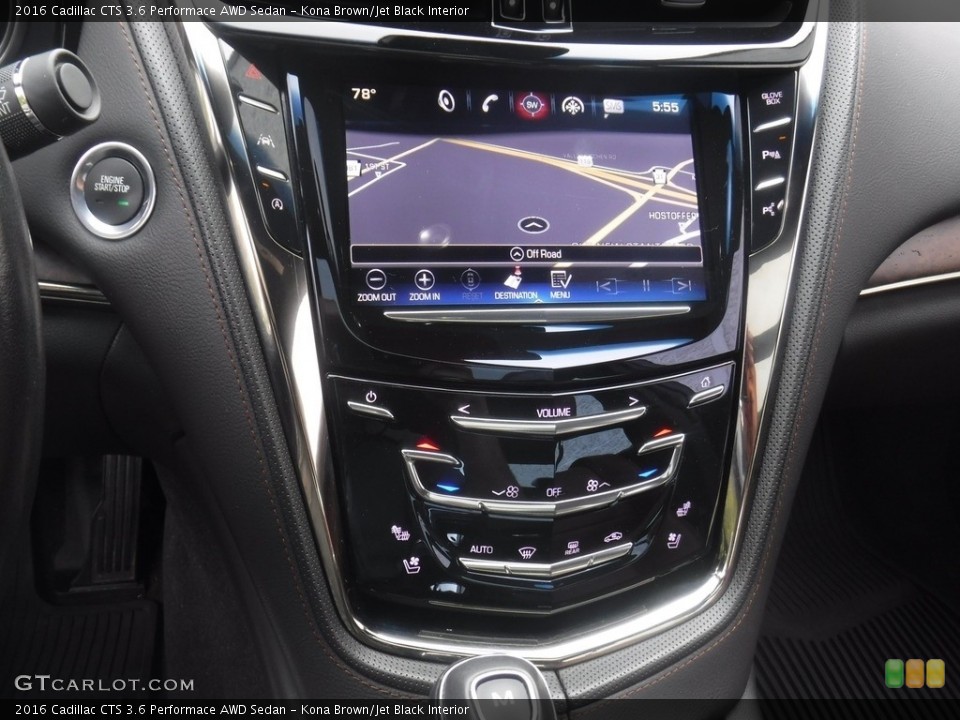 Kona Brown/Jet Black Interior Controls for the 2016 Cadillac CTS 3.6 Performace AWD Sedan #138881510