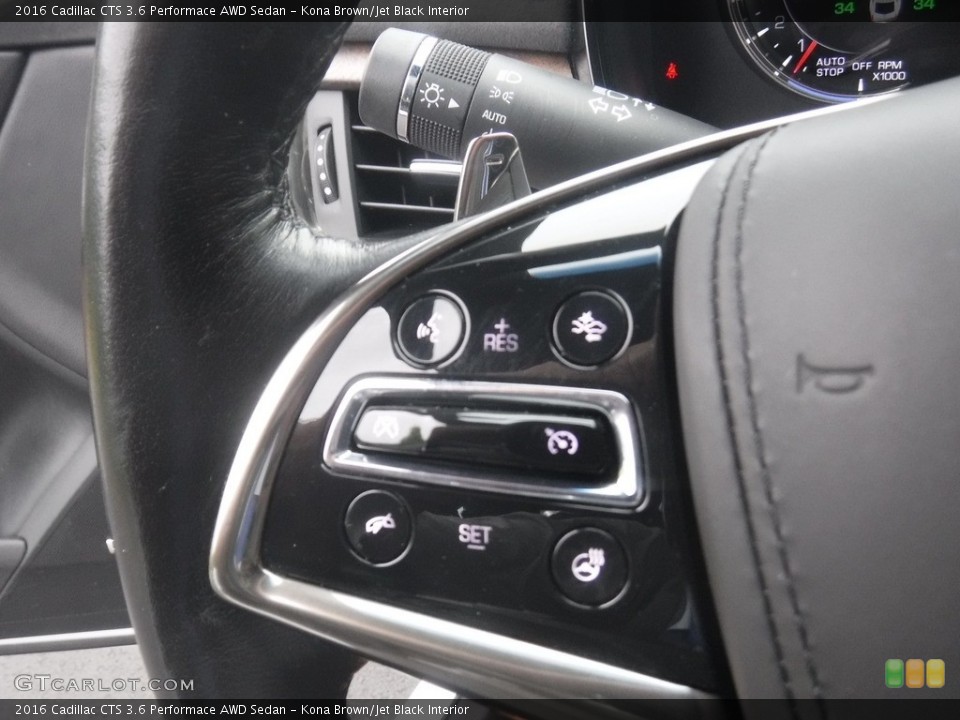 Kona Brown/Jet Black Interior Steering Wheel for the 2016 Cadillac CTS 3.6 Performace AWD Sedan #138881666