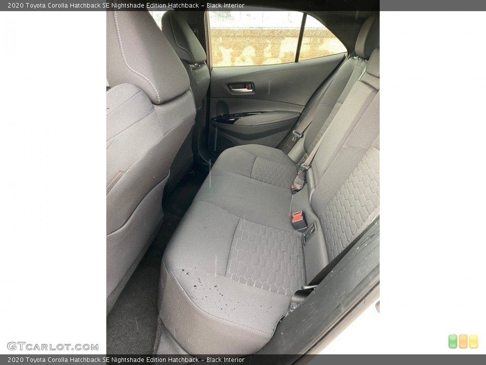 Black Interior Rear Seat for the 2020 Toyota Corolla Hatchback SE Nightshade Edition Hatchback #138887408
