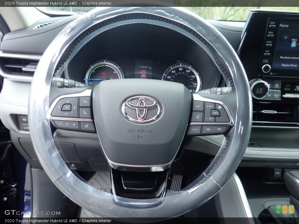Graphite Interior Steering Wheel for the 2020 Toyota Highlander Hybrid LE AWD #138889754