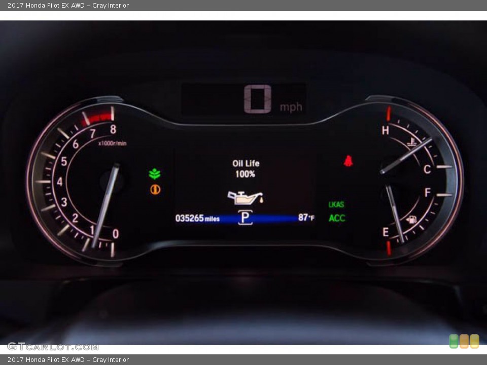 Gray Interior Gauges for the 2017 Honda Pilot EX AWD #138890354