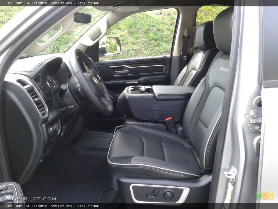 Black Interior Front Seat for the 2020 Ram 1500 Laramie Crew Cab 4x4 #138890912